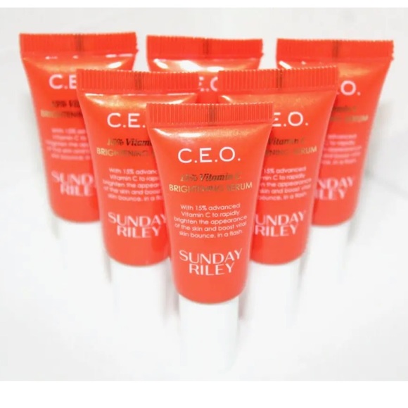 $85 Value! 6X Sunday Riley CEO Brightening Serum 15%.17 Oz x 6 = 1 Oz total!!